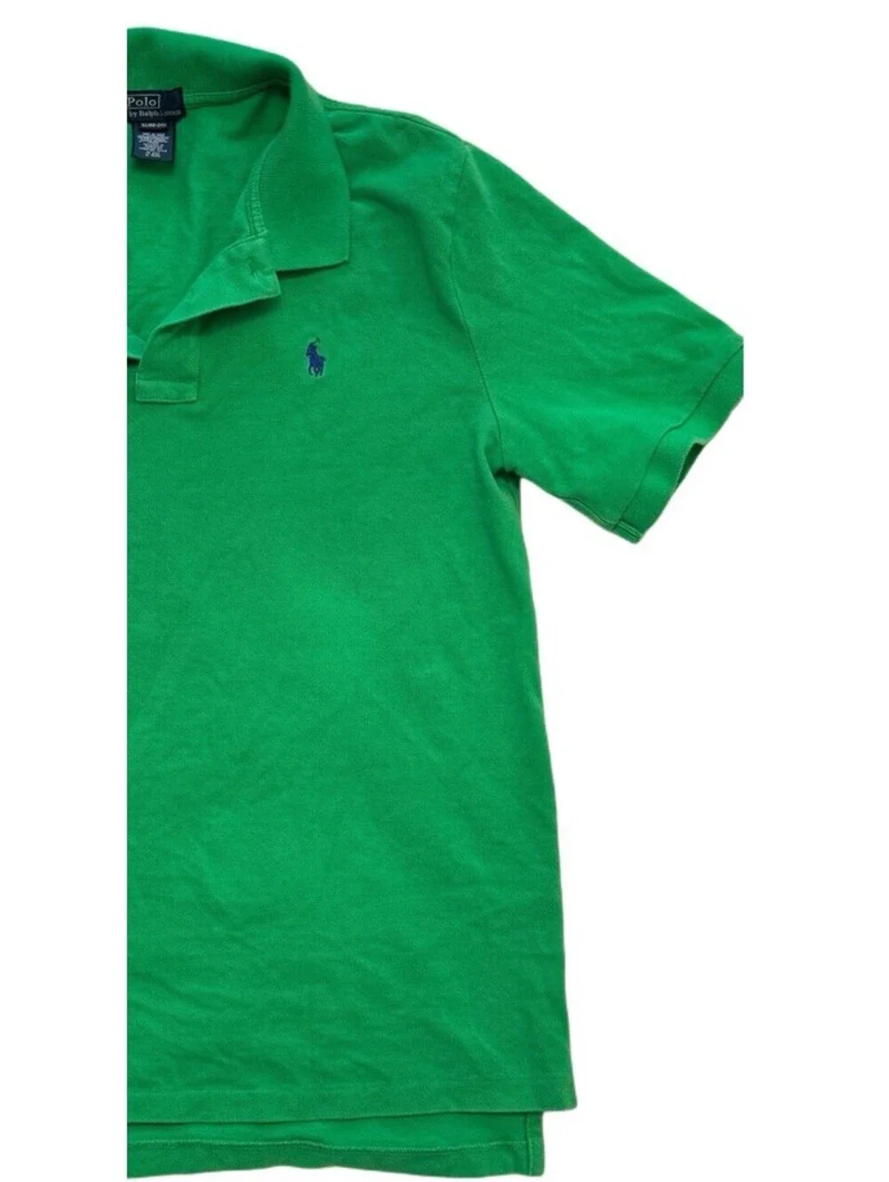 Polo Ralph Lauren Boys XL (18-20) Green Short Sleeve Polo Shirt Classic Fit